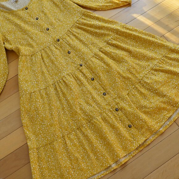 TOAD&CO manzana tiered long sleeve dress in pike ditsy print Size S - Picture 6 of 13